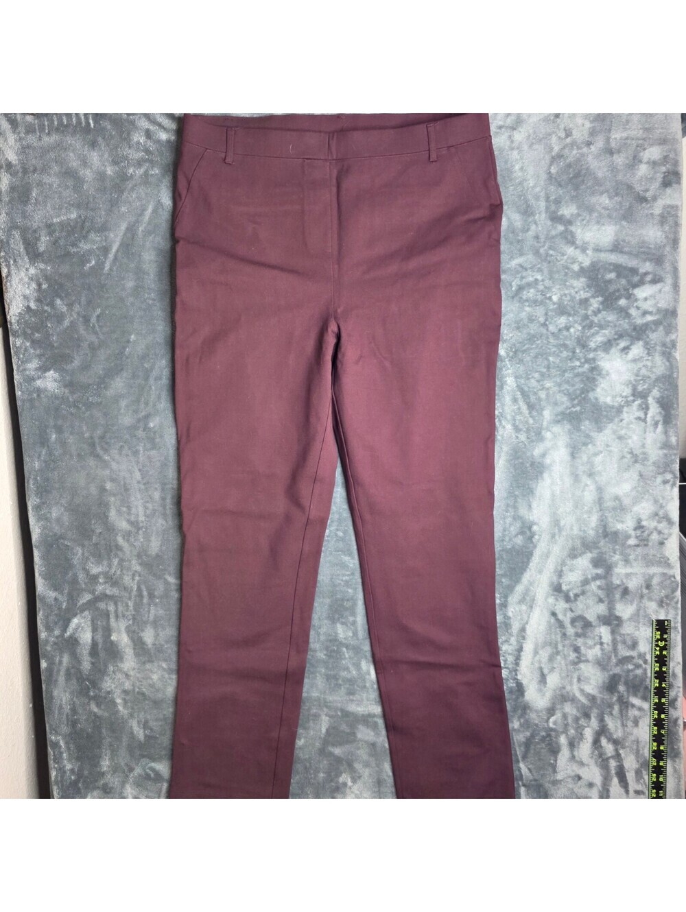 Quince Ultra Stretch Pont Straight Leg Womens Sz XL Burgandy
